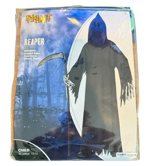 Spirit Halloween Reaper Youth Kids Size Large 12/14 Holiday Costume - Picture 1 of 6